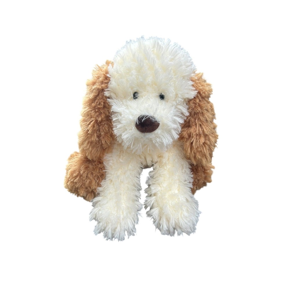 Gund Yardley Plush Stuffed Animal Brown White Dog Puppy Fluffy Cuddle Toy 11"